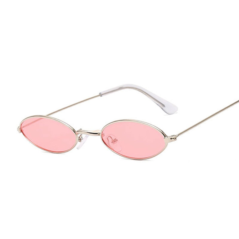 Unisex Retro Small Oval Sunglasses 